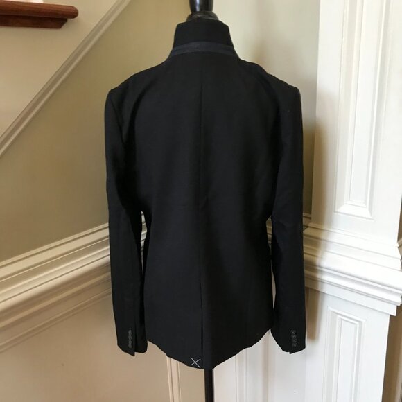 NWT JCrew Regent Blazer Jacket Womens 2 P Petite Black Wool Flannel B0327 NEW - Picture 13 of 14